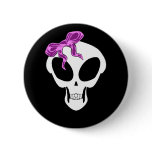 Gothic Alien Girl Skull V2 Button