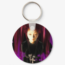 Gothic Anime Schoolgirl Keychain by SlayerX Gothic Anime Schoolgirl Keychain