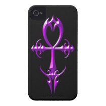 Gothic Ankh, purple and black Case-mate Iphone 4 Case