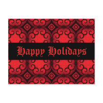 Gothic aristrocrat victorian deco Happy Holidays Post Card