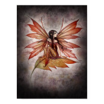 Gothic Autumn Fairy Fantasy Art Print