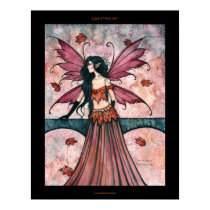 Gothic Autumn Fall Fairy Art Poster Print