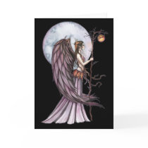 Gothic Autumn Moon Fairy Blank Card