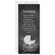 Gothic Baby Carriage Custom Invites