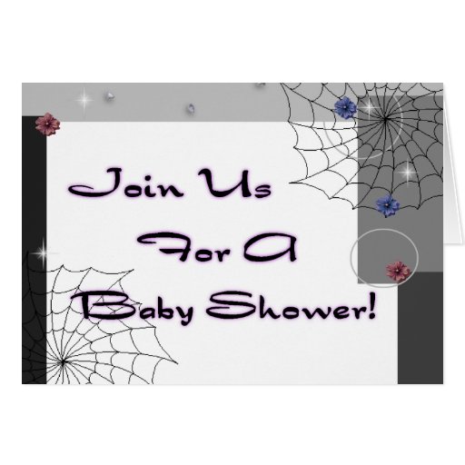 Gothic Baby Shower Invitation Card