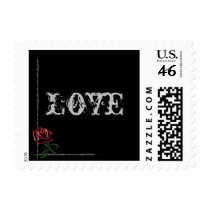 Gothic Barbed Wire and Rose Elegant Postage