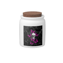 Gothic baroque skull candy jars