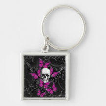 Gothic baroque skull keychains