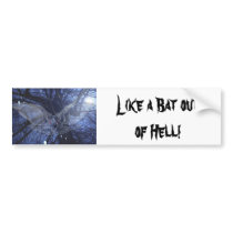 Gothic Bat gifts bumper stickers by HANDPRINTS Gothic Bat gifts bumper stickers