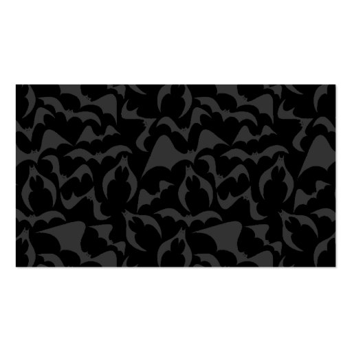 Gothic Bats Vampire Pattern Business Cards (back side)