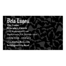 Gothic Bats Vampire Pattern Business Cards