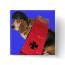 Gothic Beagle Red Baron Button by Gothicbeagle Gothic Beagle Red Baron Button