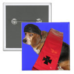 Gothic Beagle Red Baron Button