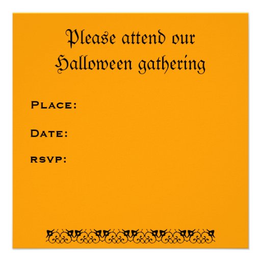 Gothic Bird-Man Halloween Invitation