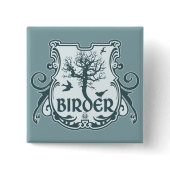 Gothic Birder Shield Square Button
