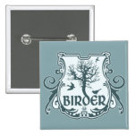 Gothic Birder Shield Square Button