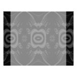 Gothic Black and Gray Floral Pattern. Letterhead Design