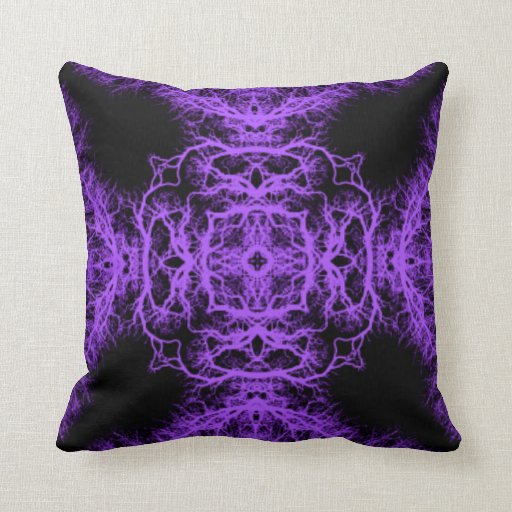 Gothic Black and Purple Design. Throw Pillows Zazzle