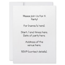 Gothic Black and White Pattern. Custom Invitations