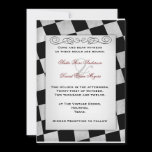 Gothic Black and White Wedding Invitation