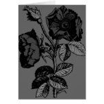 Gothic Black Antique Rose Cards