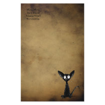 Gothic black cat stationery