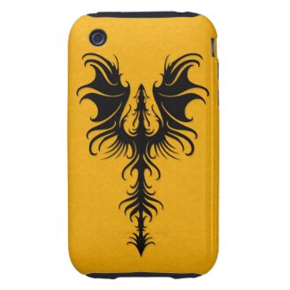 Gothic Black Dragon on Yellow