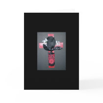 Gothic Black Rose Card