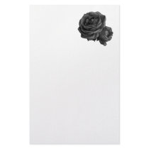 Gothic Black Roses Stationery Design