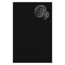 Gothic Black Roses Personalized Stationery
