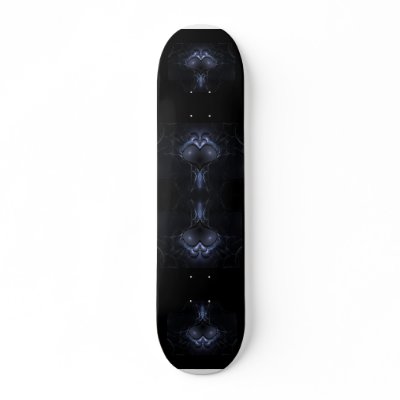 Gothic Black Spider Webs Heart Daggers Fractal Skate Decks by KittyAnnStudio