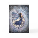 Gothic Blue Fairy Card Celestial ~ Blank