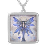 Gothic Blue Fairy Fantasy Art Necklace