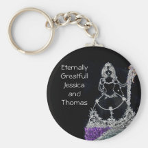 Gothic Bride To Be Wedding Favor Key Chain