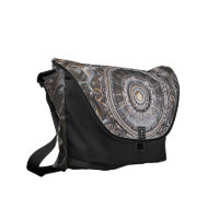 Gothic Bronze Medallion Abstract Metal Look Commuter Bags