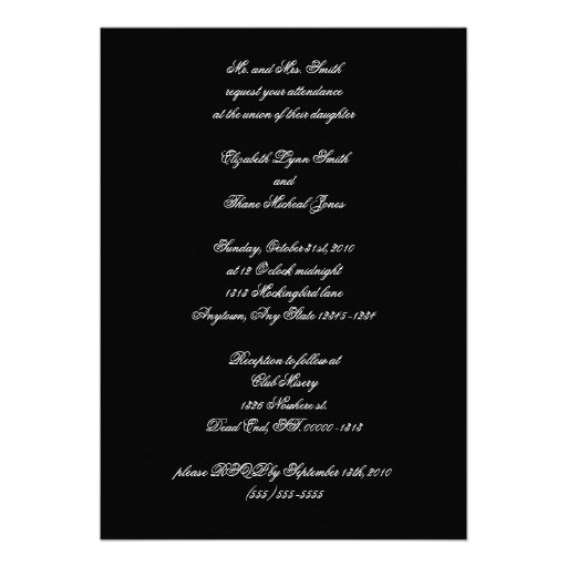 Gothic Castle Wedding Invitation