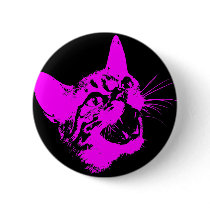 Gothic Cat Feral Evil Scary Growl Fangs buttons by CandyRazor Gothic Cat Feral Evil Scary Growl Fangs buttons