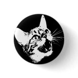 Gothic Cat Feral Evil Scary Growl Fangs Pins