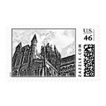 Gothic Cathedral Scratchboard Stamp by MalibuGraphics Gothic Cathedral Scratchboard Stamp