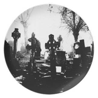 Gothic Cemetery Graveyard plate