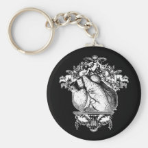 Gothic Cherubs and Heart Key Chains