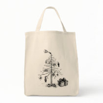Gothic Christmas Tree Canvas Bag