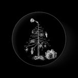 Gothic Christmas Tree Pinback Buttons