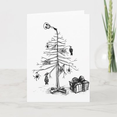 Gothic Christmas Tree cards