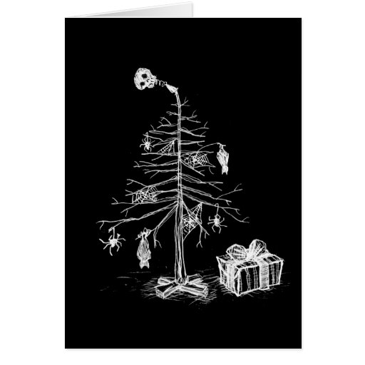 Gothic Christmas Tree Card | Zazzle