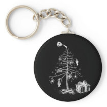 Gothic Christmas Tree Key Chain