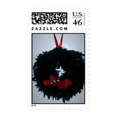 Gothic Christmas Wreath Stamp by darksisters