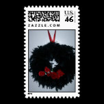 Gothic Christmas Wreath Stamp