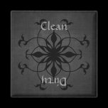 Gothic clean or dirty dishwasher magnet