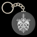Gothic Cross and Skulls keychains